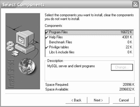 ��������� MySQL �� ������